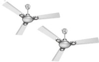 Polycab Eleganz 1200 mm Ultra High Speed 3 Blade Ceiling Fan(Pearl-Silver, Pack of 2)
