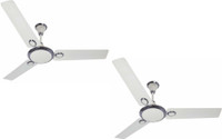 Polycab Crystal 1200 mm Ultra High Speed 3 Blade Ceiling Fan(White, Pack of 2)