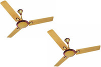 Polycab Crystal 1200 mm Ultra High Speed 3 Blade Ceiling Fan(Teak, Pack of 2)