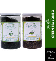 SANZIO Green Tea & Tulsi Green Tea Combo Tulsi, Unflavoured Green Tea Plastic Bottle(200 g)