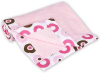 Bacati Printed Single Crib Baby Blanket(Microfiber, Pink)