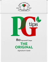 PG Tips Pyramid Black Tea Bags 80's Unflavoured Black Tea Box(80 Bags)