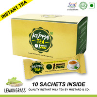 Kuppa Tea INSTANT LEMONGRASS TEA SACHETS Lemon Grass Instant Tea Box(10 Bags)
