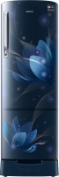 SAMSUNG 255 L Direct Cool Single Door 3 Star Refrigerator with Base Drawer(Saffron Blue, RR26T389YU8/HL)