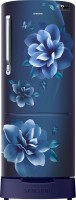 SAMSUNG 215 L Direct Cool Single Door 4 Star Refrigerator with Base Drawer(Camellia Blue, RR22T383XCU/HL)