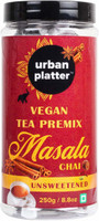 Urban Platter Unsweetened Vegan Tea Premix, Masala Chai, 250g / 8.8oz [Just Add Water, No Sugar, Masala Tea, Dairy-Free Instant Tea] Unflavoured Masala Tea Mason Jar(250 