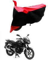 Autoaces Two Wheeler Cover for Bajaj(Pulsar 150, Black, Red)