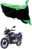 Autoaces Two Wheeler Cover for Bajaj(Pulsar 150 DTS-i, Black, Green)