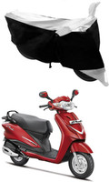 Autoaces Two Wheeler Cover for Hero(Duet, Black, Silver)