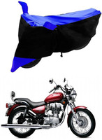 Autoaces Two Wheeler Cover for Royal Enfield(Twin spark, Black, Blue)