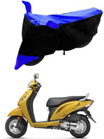 Autoaces Two Wheeler Cover for Honda(Activa i, Black, Blue)