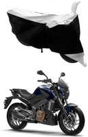 Autoaces Two Wheeler Cover for Bajaj(Dominar, Black, Silver)