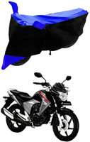 Autoaces Two Wheeler Cover for Honda(Unicorn Dazzler, Black, Blue)