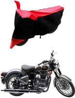 Autoaces Two Wheeler Cover for Royal Enfield(Classic 500, Black, Red)