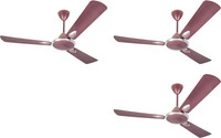 USHA CF1200MM STRIKER PLATINUM LAVE.CHROM-GBD Pack of 3 1200 mm 3 Blade Ceiling Fan(Lavender Chrom, Pack of 3)