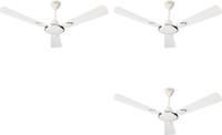 USHA CF1200MM STRIKER PLATINUM PRLWH CHRO-GBD Pack of 3 1200 mm 3 Blade Ceiling Fan(Pearl White, Pack of 3)