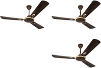 USHA CF1200MM STRIKER PLATINUM DEEPMET BR-GBD Pack of 3 1200 mm 3 Blade Ceiling Fan(Deep Metalic Brown, Pack of 3)