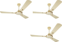 USHA CF1200MM STRIKER PLATINUM PRLIVR MAT-GBD Pack of 3 1200 mm 3 Blade Ceiling Fan(Pearl Ivory Metalic, Pack of 3)