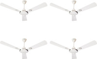 USHA CF1200MM STRIKER PLATINUM PRLWH CHRO-GBD Pack of 4 1200 mm 3 Blade Ceiling Fan(Pearl White, Pack of 4)