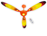 Superfan SUPER X1 DECO Fire - 1200mm (48") Super Energy Efficient 35W BLDC Ceiling Fan With Remote Control - 5 Star Rated 1200 mm BLDC Motor with Remote 3 Blade Ceiling Fan(Multicolor, Pack of 1)