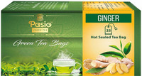 PASIO Ginger Green Tea Bag (GGTB25, 25 Pcs) Ginger Green Tea Bags Box(25 Bags)