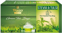 PASIO Green Tea Stevia Tulsi Tea Bag (GTSTTB25, 25 pcs) Tulsi Green Tea Bags Box(25 Bags)