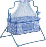 Miss & Chief Cozy New Born Baby Cradle, Baby Swing, Baby jhula, Baby palna, Baby Bedding, Baby Bed, Crib, Bassinet, Pillow, Mosquito Net, Bottle Holder for 0-9 Months(Blue)