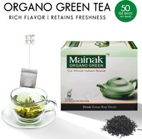 Mainak 100% Pure and Natural Organo Green Tea Bags Box(50 Bags)