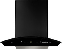 Eurodomo HOOD INDIGO SC TC BK 60 Auto Clean Wall Mounted Chimney(BLACK GLASS + BLACK POWDER COATED 1200 CMH)