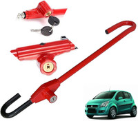 Dhe Best CAR02STEE_38 Universal Anti Theft Car Steering Wheel Lock with Keys Wheel Lock