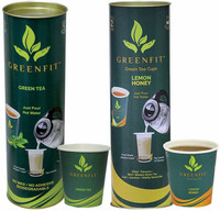 GREENFIT 30 days Detox Green Tea Combo - Lemon Honey For Morning Energy Boost and Natural Green Tea For Metabolism Booster During Bed Time (15 cups +15 Cups ) *1 Cup can 