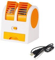 Wanzhow 4 L Room/Personal Air Cooler(Orange, Mini Cooler Mini USB and Battery Powered Fragrance Air Conditioner Cooling Fan Portable Dual Bladeless Air Cooler for Car, Home, Desk and Office USB Air Cooler, USB Fan, USB Air Freshener, Dual Blade-less Small Air Conditioner Cooler Mini portable Cooler 