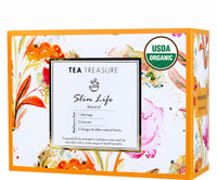 TeaTreasure Slim Life Liquorice, Ginger, Cinnamon, Rose, Ginseng, Tulsi Herbal Tea Box(18 Bags)