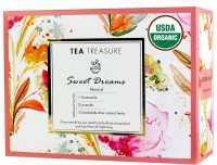 TeaTreasure Sweet Dreams Chamomile, Lavender, Lemon Grass, Plain Herbal Tea Box(18 Bags)