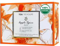 TeaTreasure Apple Spice Apple, Cinnamon Infusion Tea Box(18 Bags)