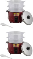 Panasonic WA22H(SS) Food Steamer Electric Rice Cooker(5.4 L, Burgundy, Pack of 2)