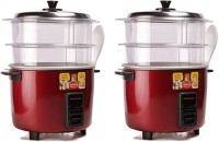 Panasonic SR-WA18H (SS) Food Steamer Electric Rice Cooker(4.4 L, Mettalic Burgundy, Pack of 2)