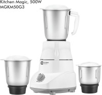 Orient Electric MGKM50G3 Kitchen Magic 500 W Mixer Grinder (3 Jars, White and Grey)