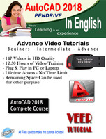 veertutorial AutoCAD 2018 Complete Basic to Advance Video Training 12.5 Hrs 147 Videos(Pen Drive)