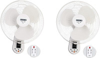 USHA Mist Air ICY with Remote 400 mm 3 Blade Table Fan(White, Pack of 2)