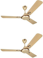 USHA Goodbye Dust - Bellissa 1200 mm 3 Blade Ceiling Fan(Bright Gold, Pack of 2)