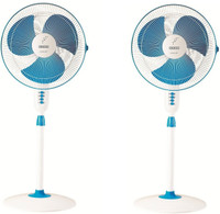 USHA MAXX AIR 400MM 400 mm 3 Blade Pedestal Fan(NEW BLUE, Pack of 2)