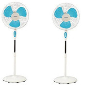 USHA Mist Air Duos. 400 mm 3 Blade Pedestal Fan(Blue, Pack of 2)