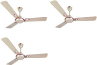 USHA Goodbye Dust - Bellissa 1200 mm 3 Blade Ceiling Fan(Corn Silk, Pack of 3)