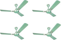 USHA Bellissa 48 Inches 1200 mm 3 Blade Ceiling Fan(Mint Metallic Green, Pack of 4)