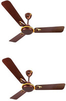 USHA Goodbye Dust - Bellissa 1200 mm 3 Blade Ceiling Fan(Truffle Gloss, Pack of 2)