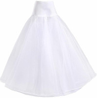 REHTRAD Bridal Underskirt 2 Layer Netting Bridal Dress Gown Slip Petticoat Net Bridal Wedding Petticoat-Prom Underskirt One size (White) Nylon Blend Petticoat(Free)