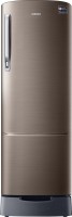 View Samsung 255 L Direct Cool Single Door 3 Star (2020) Refrigerator with Base Drawer(Luxe Brown, RR26T389YDX/HL) Price Online(Samsung)