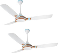 LUMINOUS Rio Carnival 1200 mm 3 Blade Ceiling Fan(Azul Aqua, Pack of 2)