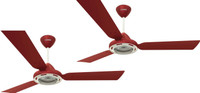 LUMINOUS RIO BELAIR 1200 mm 3 Blade Ceiling Fan (SANGRIA RED, Pack of 2) 1200 mm 3 Blade Ceiling Fan(SANGRIA RED, Pack of 2)